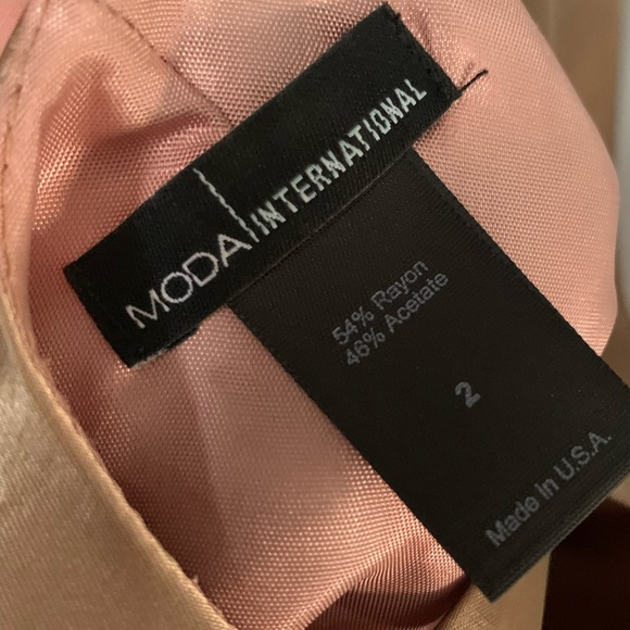 Moda International Victoria’s Secret Vintage Gold Champagne Cocktail Silk Dress - Picture 4 of 6